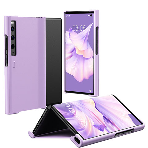 Custodia Plastica Rigida Cover Opaca Fronte e Retro 360 Gradi ZL1 per Huawei Mate Xs 2 Viola