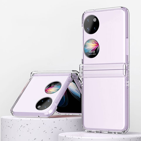 Custodia Plastica Rigida Cover Opaca Fronte e Retro 360 Gradi ZL3 per Huawei P60 Pocket Chiaro