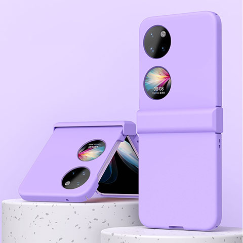 Custodia Plastica Rigida Cover Opaca Fronte e Retro 360 Gradi ZL3 per Huawei Pocket S Viola