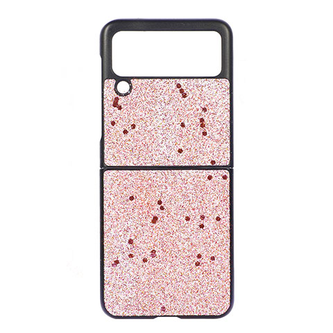 Custodia Plastica Rigida Cover Opaca H07 per Samsung Galaxy Z Flip3 5G Oro Rosa