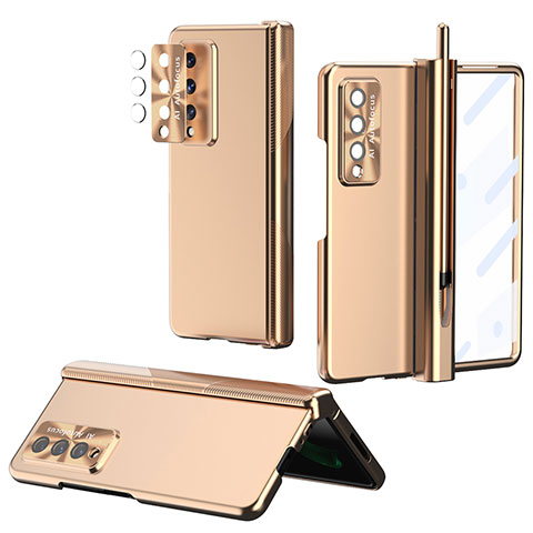 Custodia Plastica Rigida Cover Opaca H08 per Samsung Galaxy Z Fold4 5G Oro