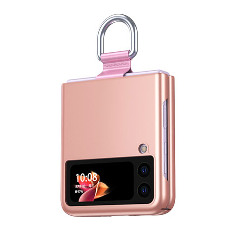 Custodia Plastica Rigida Cover Opaca L04 per Samsung Galaxy Z Flip3 5G Oro Rosa