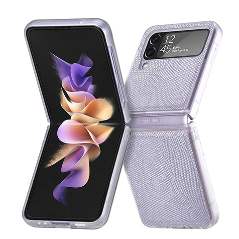 Custodia Plastica Rigida Cover Opaca L04 per Samsung Galaxy Z Flip4 5G Lavanda