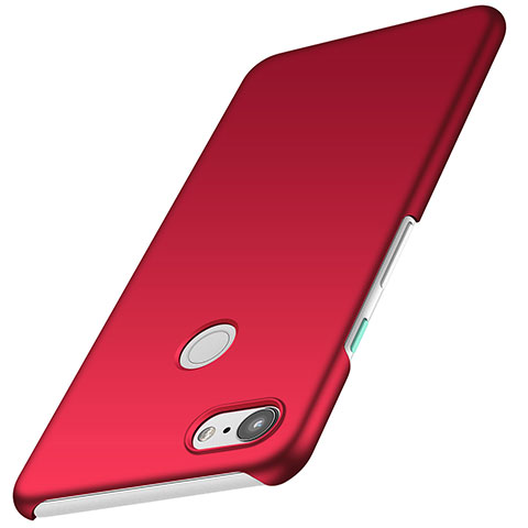 Custodia Plastica Rigida Cover Opaca M01 per Google Pixel 3 XL Rosso