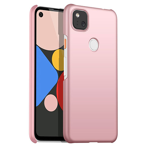 Custodia Plastica Rigida Cover Opaca M01 per Google Pixel 4a Oro Rosa