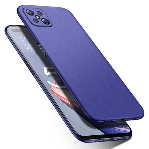 Custodia Plastica Rigida Cover Opaca M01 per Oppo Reno4 Z 5G Blu