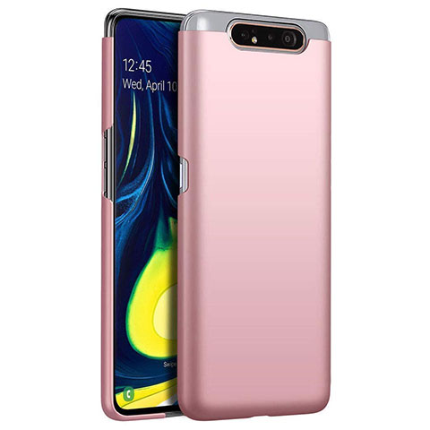 Custodia Plastica Rigida Cover Opaca M01 per Samsung Galaxy A80 Oro Rosa