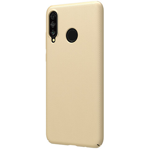 Custodia Plastica Rigida Cover Opaca M02 per Huawei P30 Lite XL Oro