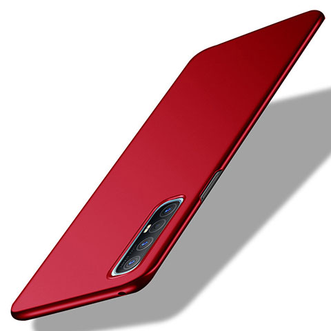 Custodia Plastica Rigida Cover Opaca M02 per Oppo Reno3 Pro Rosso