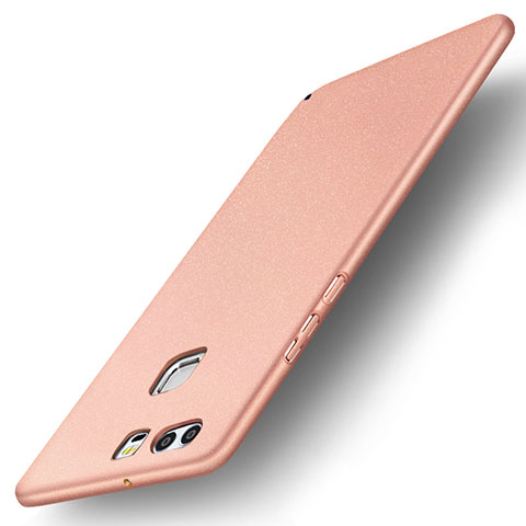 Custodia Plastica Rigida Cover Opaca M04 per Huawei P9 Oro Rosa