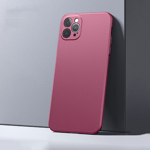 Custodia Plastica Rigida Cover Opaca P01 per Apple iPhone 12 Pro Max Rosso Rosa