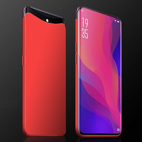 Custodia Plastica Rigida Cover Opaca P01 per Oppo Find X Super Flash Edition Rosso