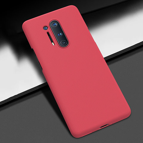 Custodia Plastica Rigida Cover Opaca P03 per OnePlus 8 Pro Rosso