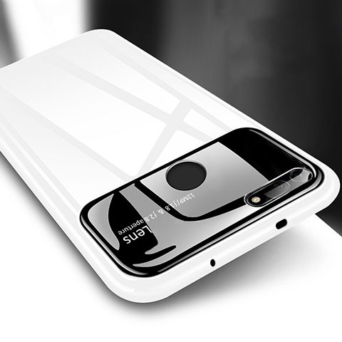 Custodia Plastica Rigida Cover Opaca P04 per Huawei Honor V20 Bianco