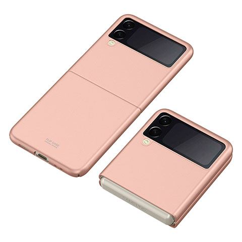 Custodia Plastica Rigida Cover Opaca P06 per Samsung Galaxy Z Flip3 5G Oro Rosa