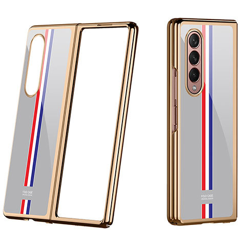 Custodia Plastica Rigida Cover Opaca P07 per Samsung Galaxy Z Fold4 5G Oro