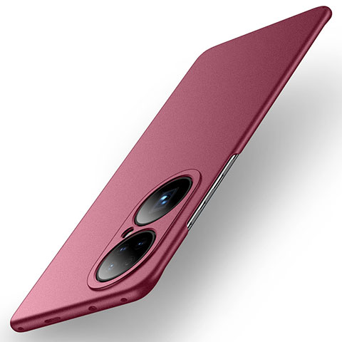 Custodia Plastica Rigida Cover Opaca per Huawei P50e Rosso