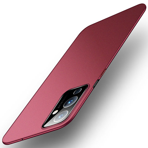 Custodia Plastica Rigida Cover Opaca per OnePlus 9 5G Rosso