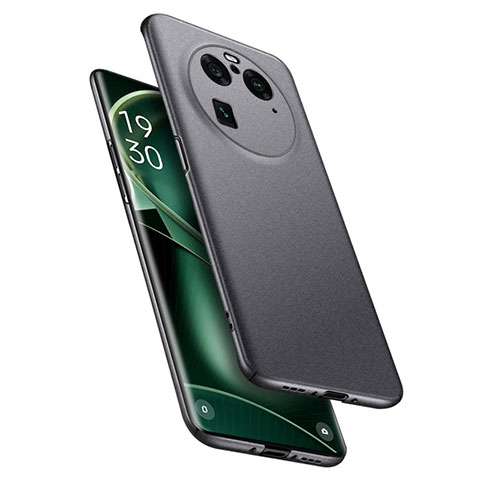 Custodia Plastica Rigida Cover Opaca per Oppo Find X6 Pro 5G Grigio Scuro