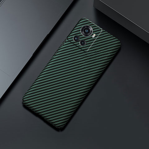 Custodia Plastica Rigida Cover Opaca Spigato per OnePlus 10R 5G Verde