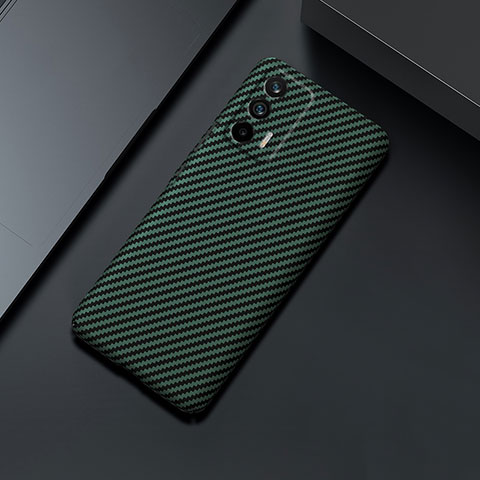 Custodia Plastica Rigida Cover Opaca Spigato per Realme GT Neo 2T 5G Verde