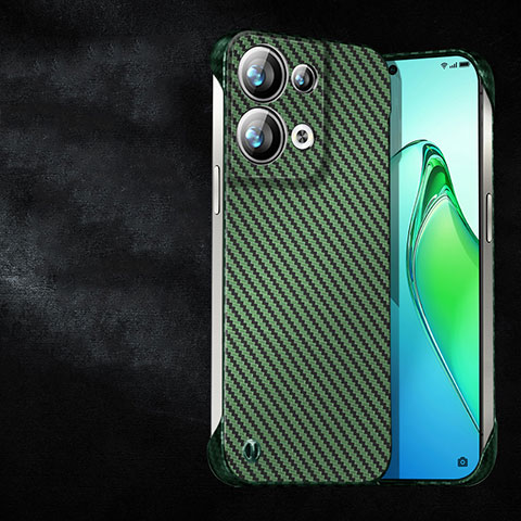 Custodia Plastica Rigida Cover Opaca Spigato T01 per Oppo Reno8 Pro+ Plus 5G Verde