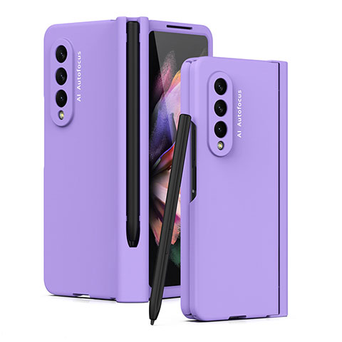 Custodia Plastica Rigida Cover Opaca T01 per Samsung Galaxy Z Fold3 5G Viola