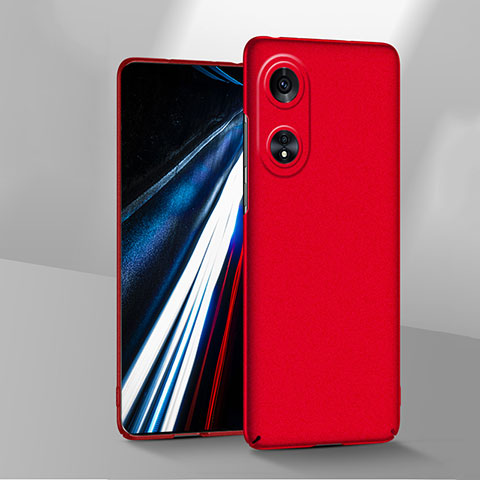 Custodia Plastica Rigida Cover Opaca YK1 per Oppo A18 Rosso