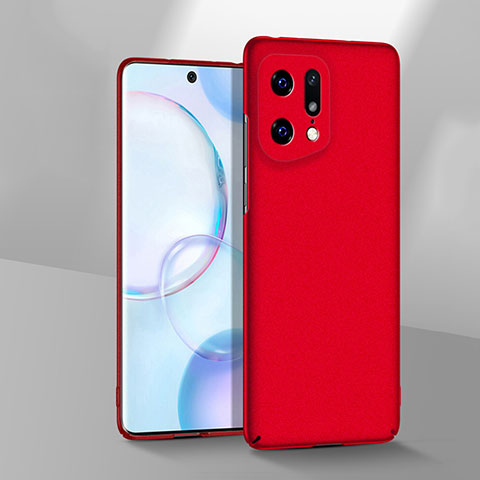 Custodia Plastica Rigida Cover Opaca YK3 per Oppo Find X5 5G Rosso