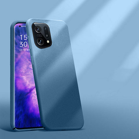 Custodia Plastica Rigida Cover Opaca YK5 per Oppo Find X5 Pro 5G Blu