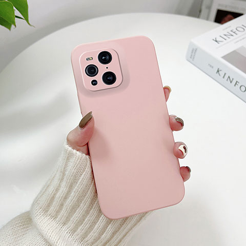 Custodia Plastica Rigida Cover Opaca YK6 per Oppo Find X3 Pro 5G Rosa