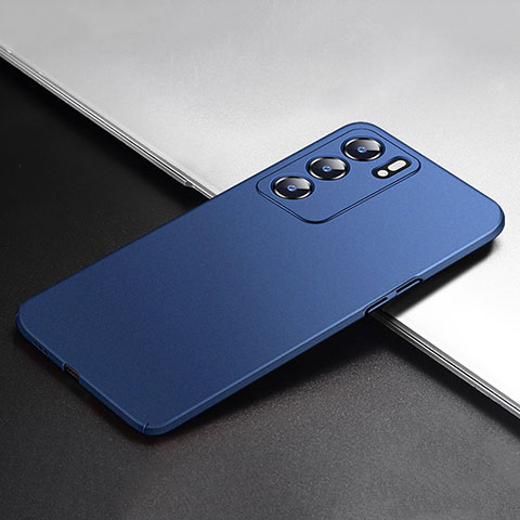 Custodia Plastica Rigida Cover Opaca YK7 per Oppo Reno6 Pro 5G India Blu