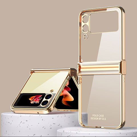 Custodia Plastica Rigida Cover Opaca ZL1 per Samsung Galaxy Z Flip3 5G Oro