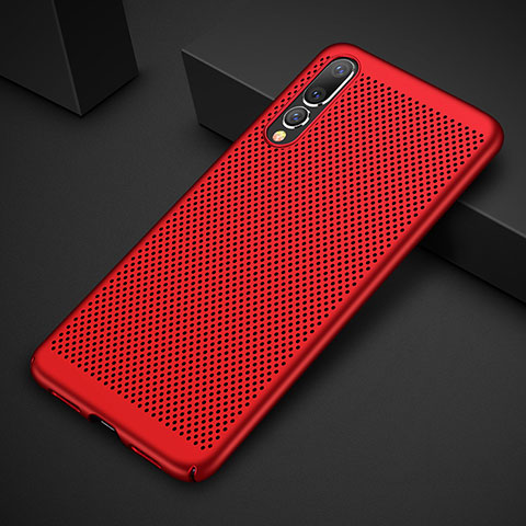 Custodia Plastica Rigida Cover Perforato M01 per Huawei P20 Pro Rosso