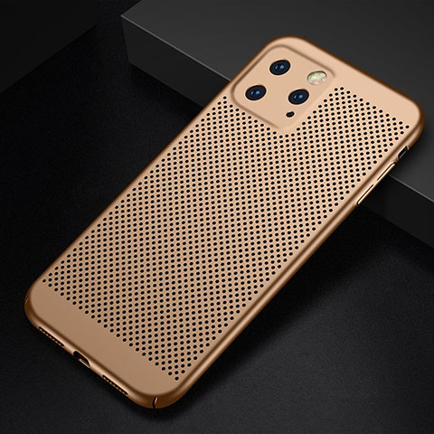 Custodia Plastica Rigida Cover Perforato per Apple iPhone 11 Pro Max Oro