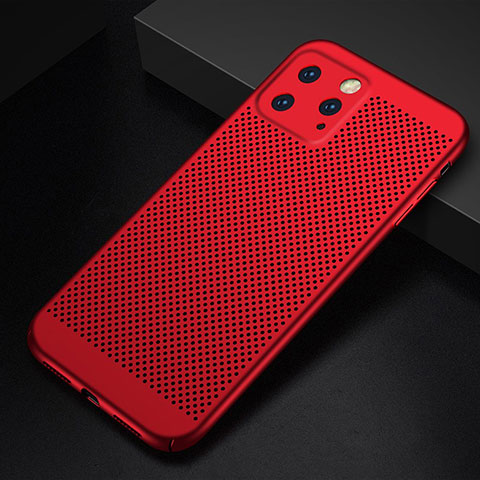 Custodia Plastica Rigida Cover Perforato per Apple iPhone 11 Pro Max Rosso