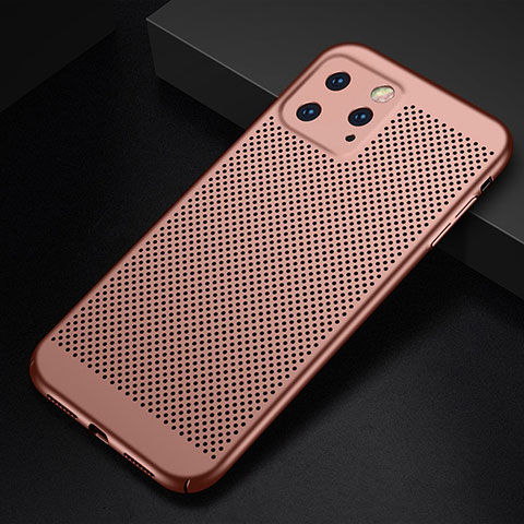 Custodia Plastica Rigida Cover Perforato per Apple iPhone 11 Pro Oro Rosa