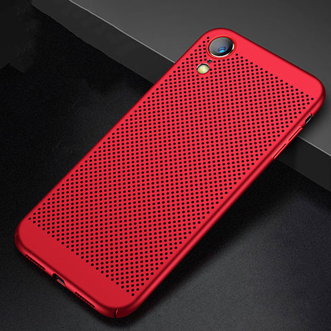 Custodia Plastica Rigida Cover Perforato per Apple iPhone XR Rosso