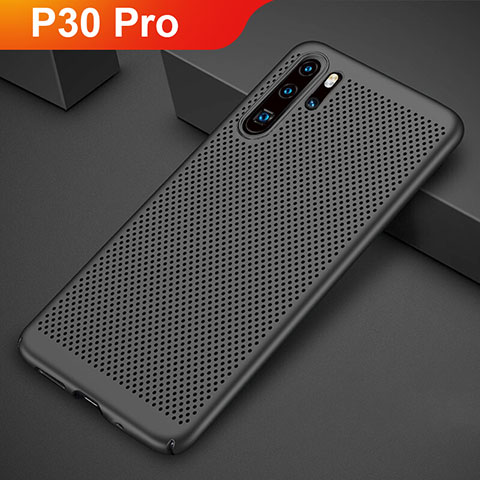 Custodia Plastica Rigida Cover Perforato per Huawei P30 Pro New Edition Nero