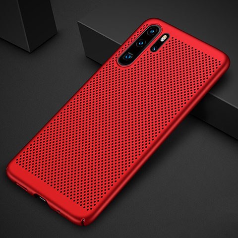 Custodia Plastica Rigida Cover Perforato per Huawei P30 Pro Rosso