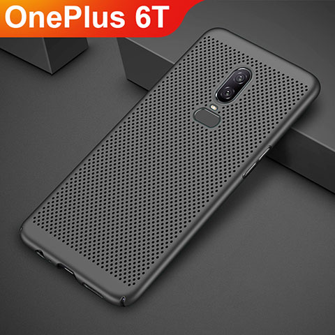 Custodia Plastica Rigida Cover Perforato per OnePlus 6T Nero