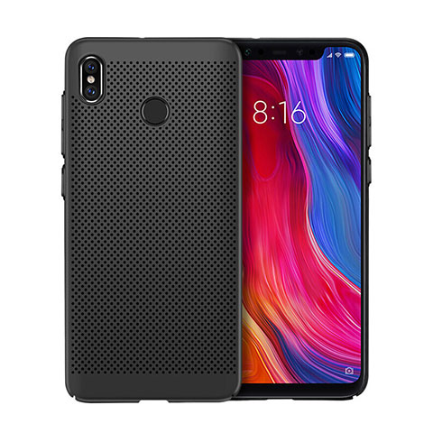 Custodia Plastica Rigida Cover Perforato per Xiaomi Mi 8 Nero