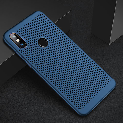 Custodia Plastica Rigida Cover Perforato per Xiaomi Mi A2 Lite Blu