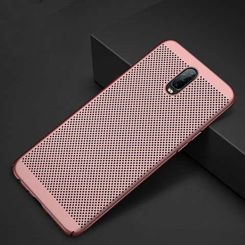 Custodia Plastica Rigida Cover Perforato W01 per Oppo R17 Pro Oro Rosa