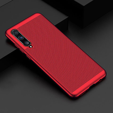 Custodia Plastica Rigida Cover Perforato W01 per Samsung Galaxy A70S Rosso