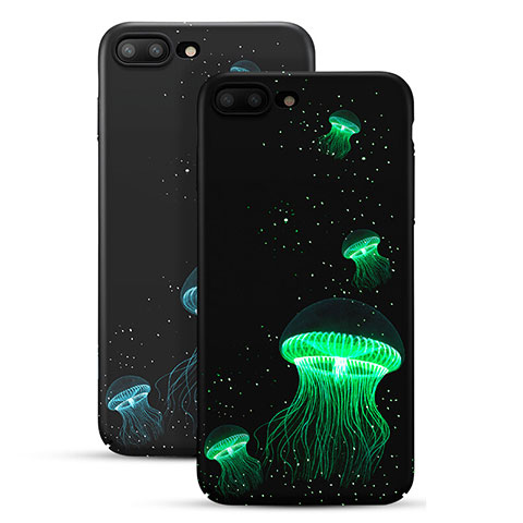 Custodia Plastica Rigida Fluorescenza per Apple iPhone 7 Plus Nero