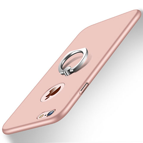 Custodia Plastica Rigida Opaca con Anello Supporto per Apple iPhone 6S Rosa