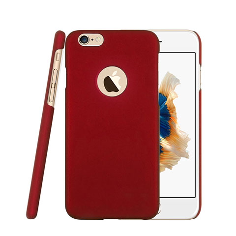 Custodia Plastica Rigida Opaca con Foro per Apple iPhone 6S Rosso