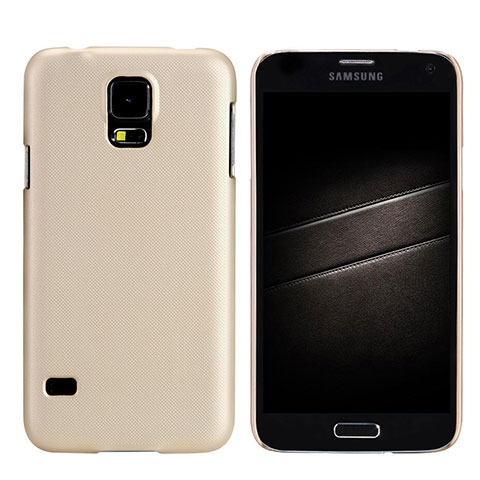 Custodia Plastica Rigida Opaca M02 per Samsung Galaxy S5 Duos Plus Oro