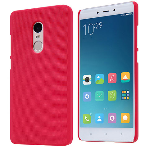 Custodia Plastica Rigida Perforato per Xiaomi Redmi Note 4X High Edition Rosso